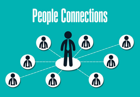 People connections concept with icon design, vector illustration 10 eps graphic.のイラスト素材