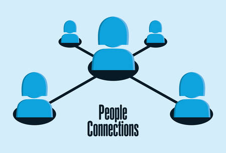 People connections concept with icon design, vector illustration 10 eps graphic.のイラスト素材