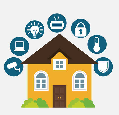 Smart house concept with icon design, vector illustration 10 eps graphic.のイラスト素材