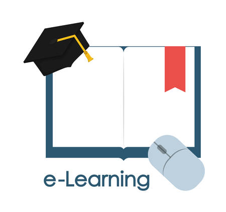 e-learning concept with icon design, vector illustration 10 eps graphic.のイラスト素材