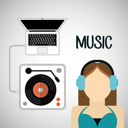 Music concept with icon design, vector illustration 10 eps graphic.のイラスト素材