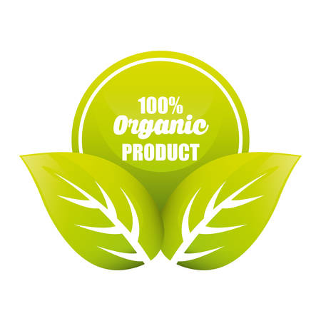 Organic Product concept with icon design, vector illustration 10 eps graphic.のイラスト素材