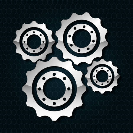 Gear concept with icon design, vector illustration 10 eps graphic.のイラスト素材
