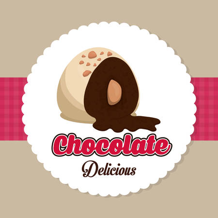 Chocolate  concept with icon design, vector illustration 10 eps graphic.のイラスト素材