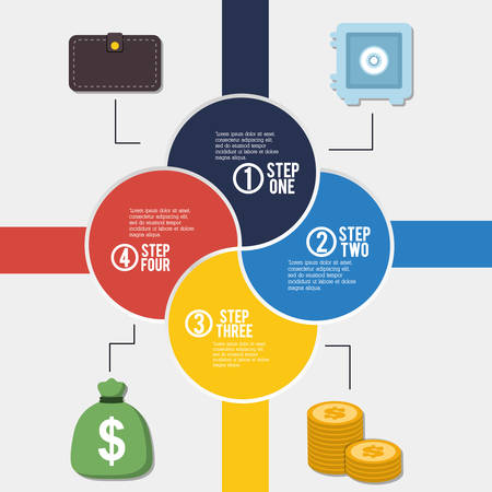 Money concept with infographic  icon design, vector illustration 10 eps graphic.のイラスト素材