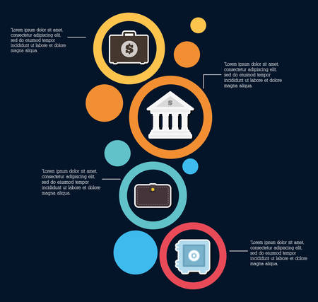 Money concept with infographic  icon design, vector illustration 10 eps graphic.のイラスト素材