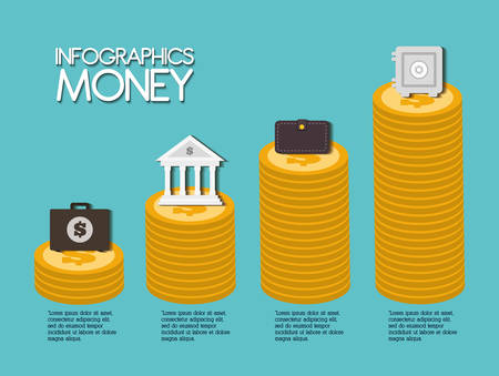 Money concept with infographic  icon design, vector illustration 10 eps graphic.のイラスト素材