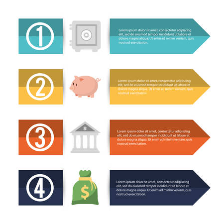 Money concept with infographic  icon design, vector illustration 10 eps graphic.のイラスト素材