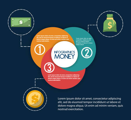 Money concept with infographic  icon design, vector illustration 10 eps graphic.のイラスト素材
