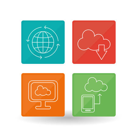 technology concept with icon design, vector illustration 10 eps graphic.のイラスト素材