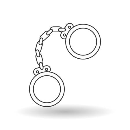 handcuff icon design, vector illustration 10 eps graphic.のイラスト素材