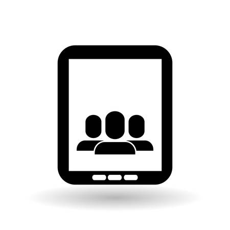 Social media  concept with tablet  icon design, vector illustration 10 eps graphic.のイラスト素材