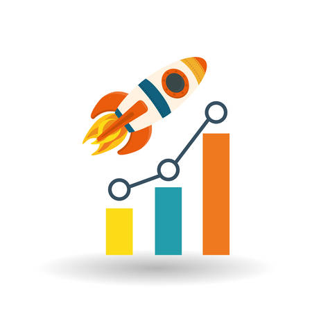 rocket concept with icon design, vector illustration 10 eps graphic.のイラスト素材