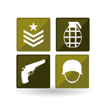 Military  icon concept with icon design, vector illustration 10 eps graphic.のイラスト素材