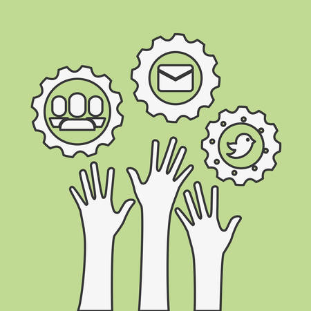 Social media  concept with icon design, vector illustration 10 eps graphic.のイラスト素材