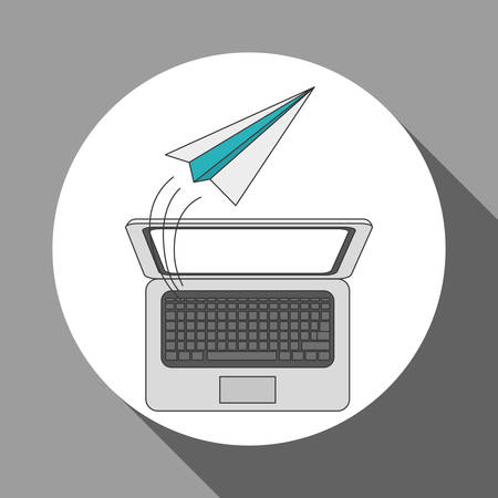 laptop concept with icon design, vector illustration 10 eps graphic.のイラスト素材