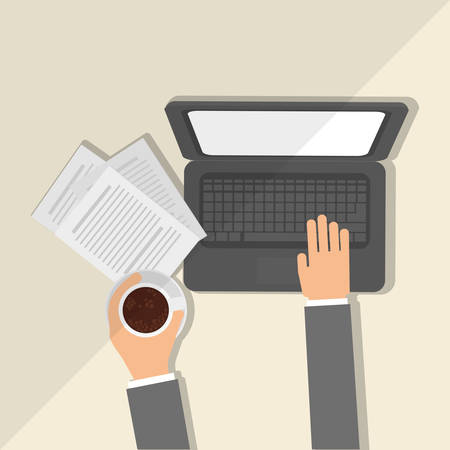 laptop concept with icon design, vector illustration 10 eps graphic.のイラスト素材