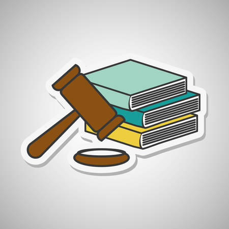 law and justice concept with icon design, vector illustration 10 eps graphic.のイラスト素材