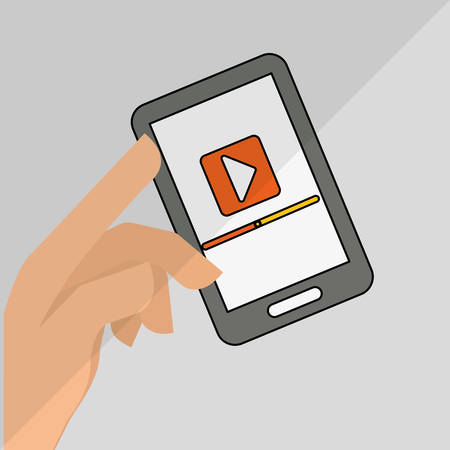 smartphone concept with icon design, vector illustration 10 eps graphic.のイラスト素材