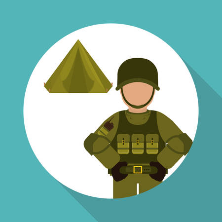 Military  icon concept with icon design, vector illustration 10 eps graphic.のイラスト素材