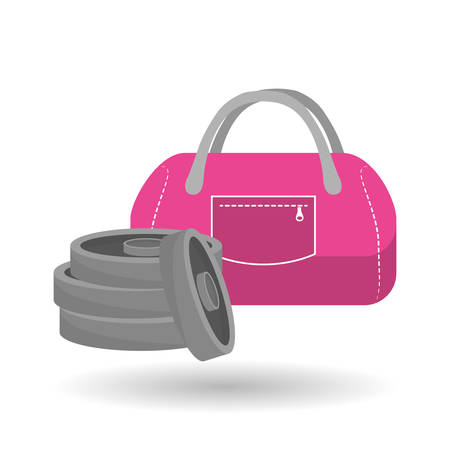 fitness and gym concept with icon design, vector illustration 10 eps graphic.のイラスト素材