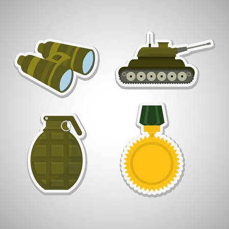Military  icon concept with icon design, vector illustration 10 eps graphic.のイラスト素材