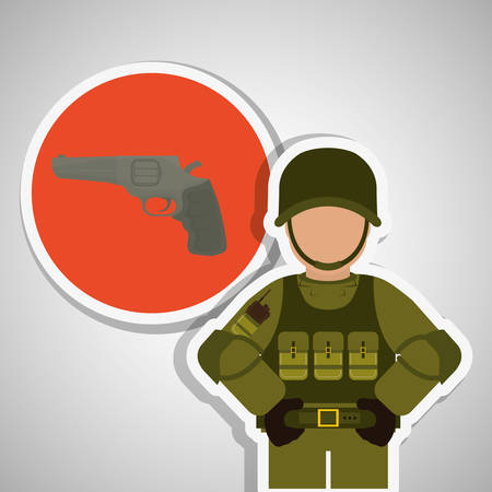 Military  icon concept with icon design, vector illustration 10 eps graphic.のイラスト素材