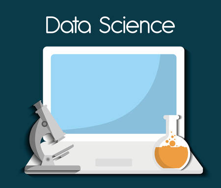 Data science concept with icon design, vector illustration 10 eps graphic.のイラスト素材