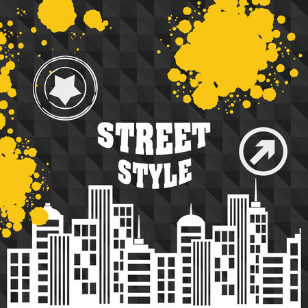 street and urban concept with style icon design, vector illustration 10 eps graphic.のイラスト素材