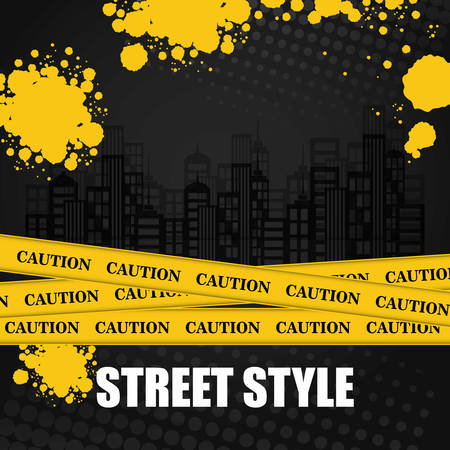 street and urban concept with style icon design, vector illustration 10 eps graphic.のイラスト素材
