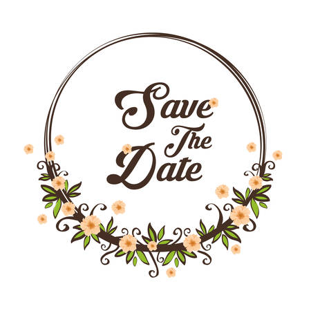 Save the date concept with icon design, vector illustration 10 eps graphic.のイラスト素材