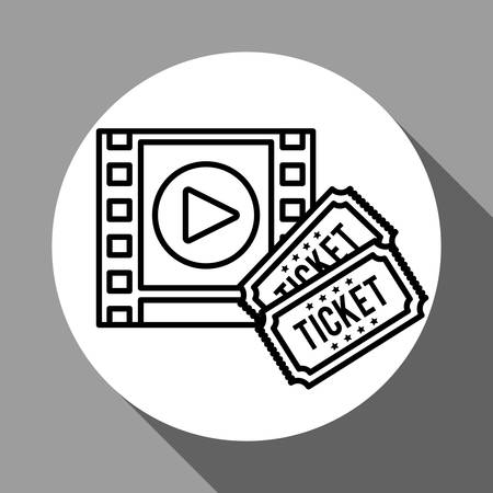 Movie concept with icon design, vector illustration 10 eps graphic.のイラスト素材