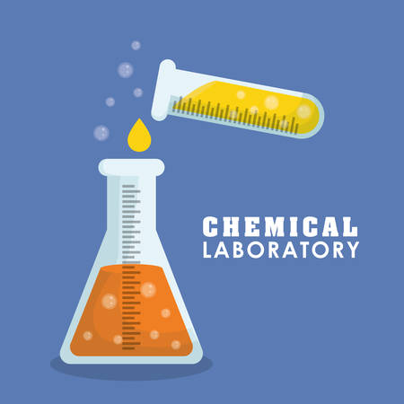 Laboratory concept with chemical icon design, vector illustration 10 eps graphic.のイラスト素材