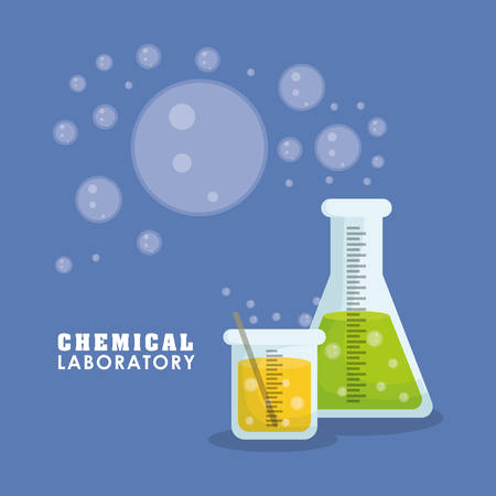Laboratory concept with chemical icon design, vector illustration 10 eps graphic.のイラスト素材