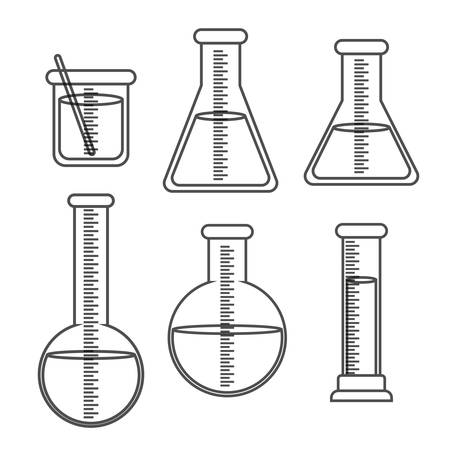 Laboratory concept with chemical icon design, vector illustration 10 eps graphic.のイラスト素材