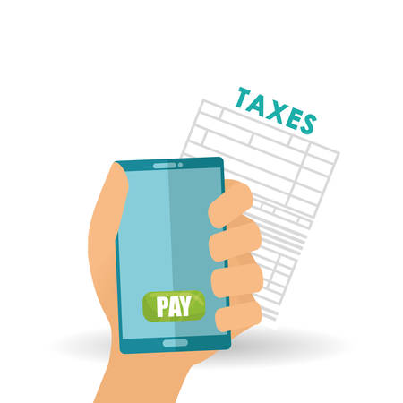 Taxes concept with icon design, vector illustration 10 eps graphic.のイラスト素材