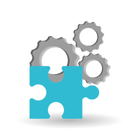 puzzle concept with icon design, vector illustration 10 eps graphic.のイラスト素材