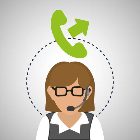 call center concept with icon design, vector illustration 10 eps graphic.のイラスト素材