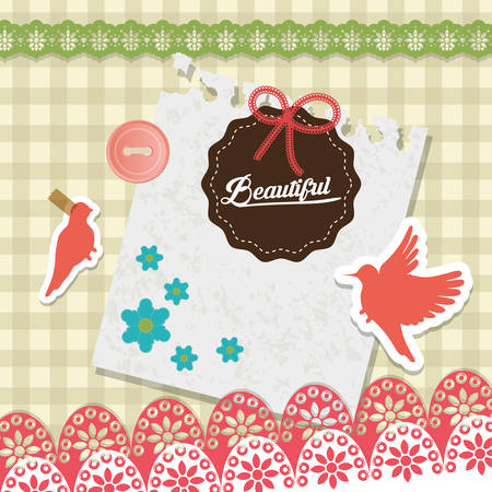 Scrapbook concept with icon design, vector illustration 10 eps graphic.のイラスト素材