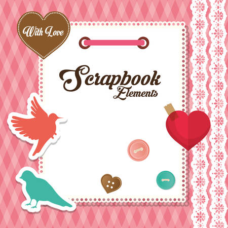 Scrapbook concept with icon design, vector illustration 10 eps graphic.のイラスト素材