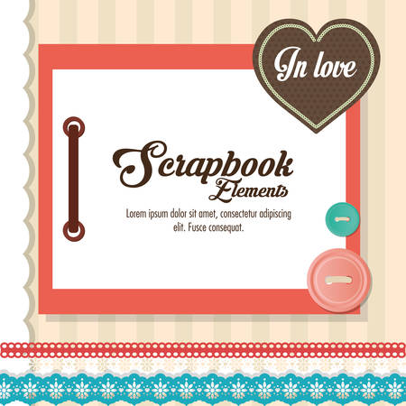 Scrapbook concept with icon design, vector illustration 10 eps graphic.のイラスト素材