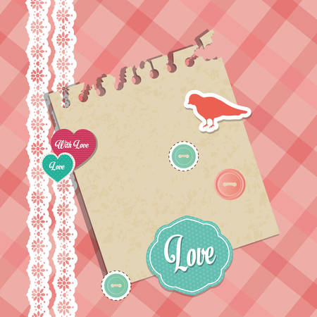 Scrapbook concept with icon design, vector illustration 10 eps graphic.のイラスト素材