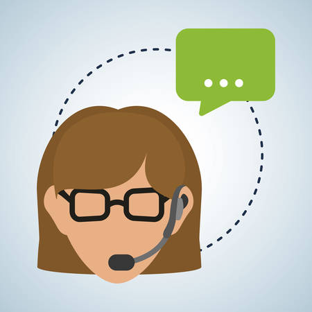 call center concept with icon design, vector illustration 10 eps graphic.のイラスト素材