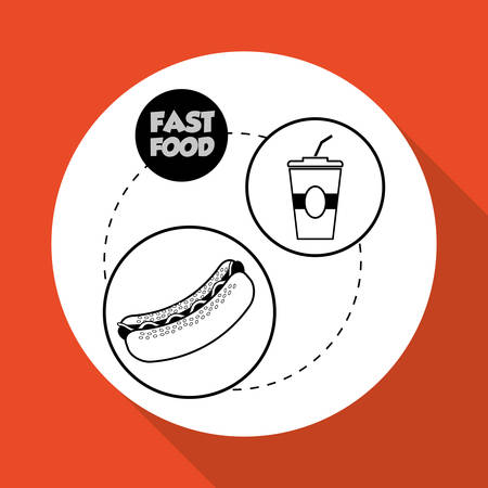 fast food concept with icon design, vector illustration 10 eps graphic.のイラスト素材