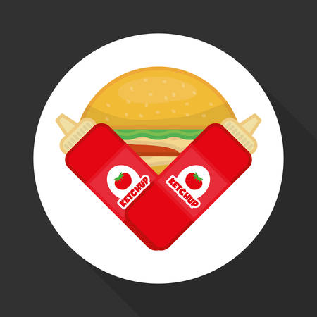 fast food concept with icon design, vector illustration 10 eps graphic.のイラスト素材