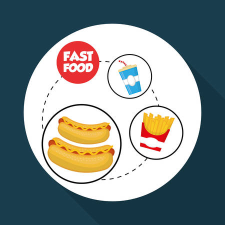 fast food concept with icon design, vector illustration 10 eps graphic.のイラスト素材