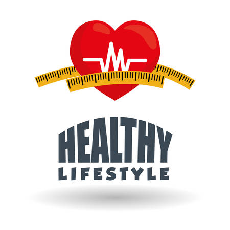 Healthy lifestyle concept with icon design, vector illustration 10 eps graphic.のイラスト素材