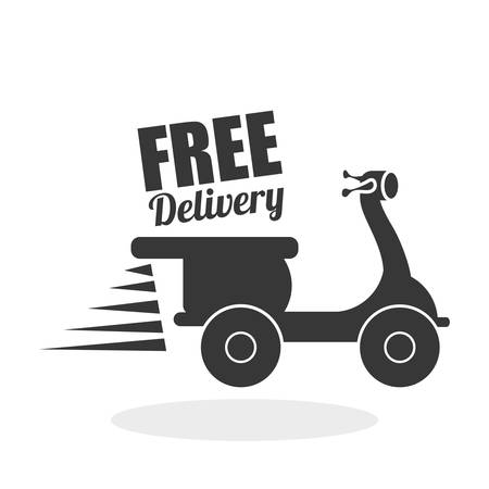 Free Delivey concept with icon design, vector illustration 10 eps graphic.のイラスト素材