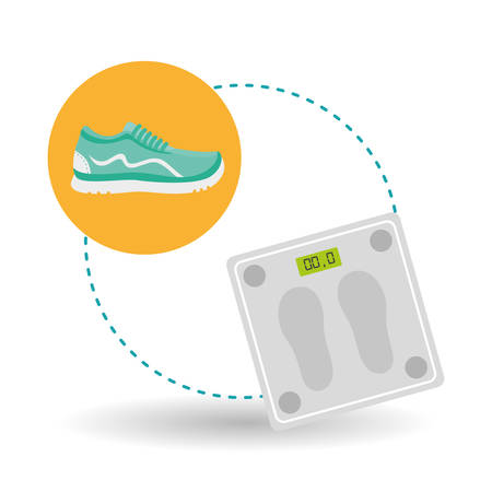 Healthy lifestyle concept with icon design, vector illustration 10 eps graphic.のイラスト素材