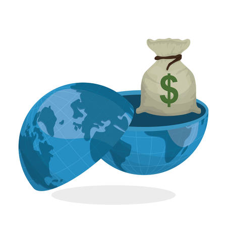Global economy concept with icon design, vector illustration 10 eps graphic.のイラスト素材